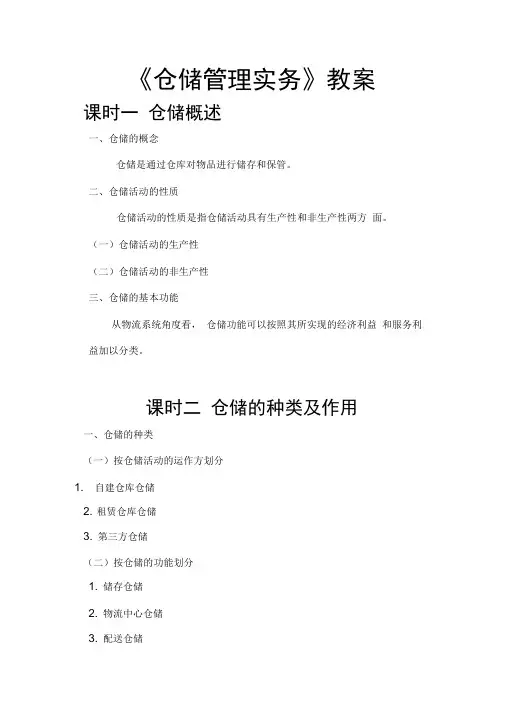 仓储管理实务