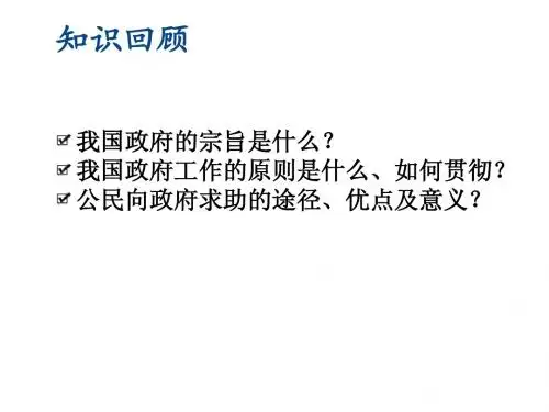 政府的权力依法行使