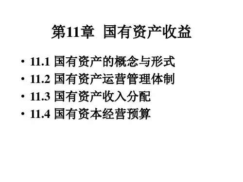 第11章、国有资产收入