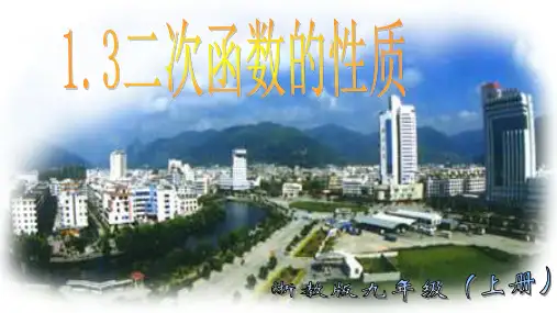 浙教版九年级(上册)课件-1.3二次函数的性质 (共21张PPT)