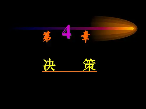 决策的含义与过程