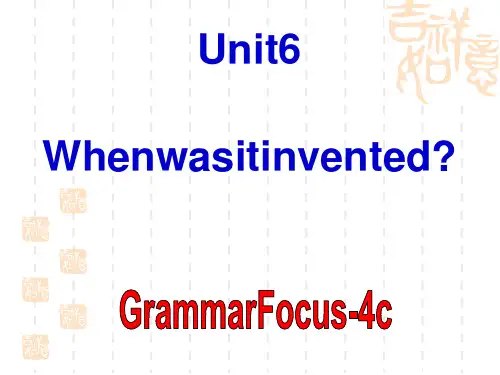 人教版九年级英语上册课件：unit6grammarfocus-4c
