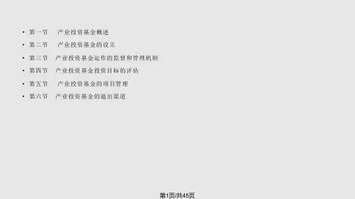 产业投资基金PPT课件