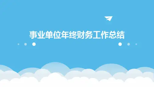 事业单位年终财务工作总结PPT
