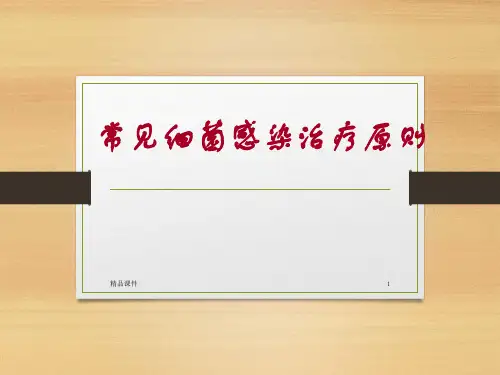 常见细菌感染治疗原则PPT课件