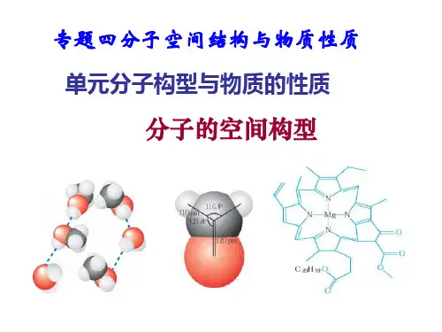 〔人教课标版〕高中化学分子的空间构型教学PPT1