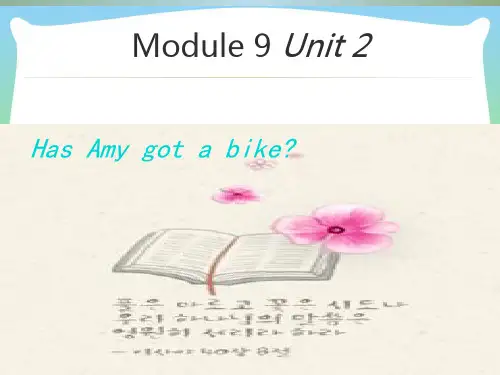 外研版三年级英语下册Module 9 Unit 2 Has Amy got a bike课件2