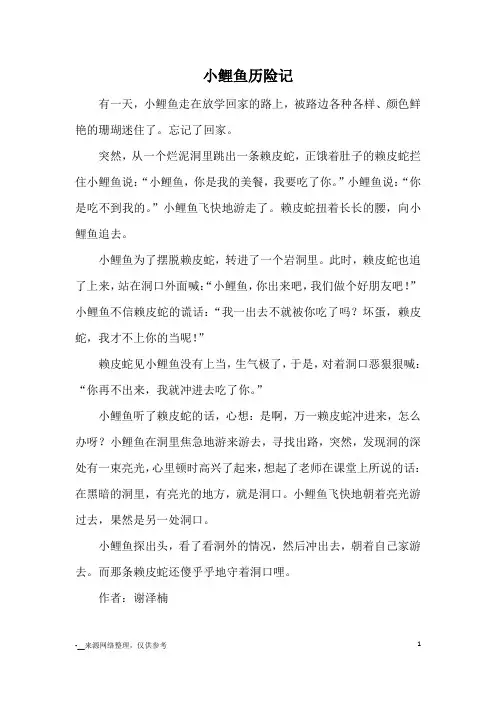 小鲤鱼历险记_童话