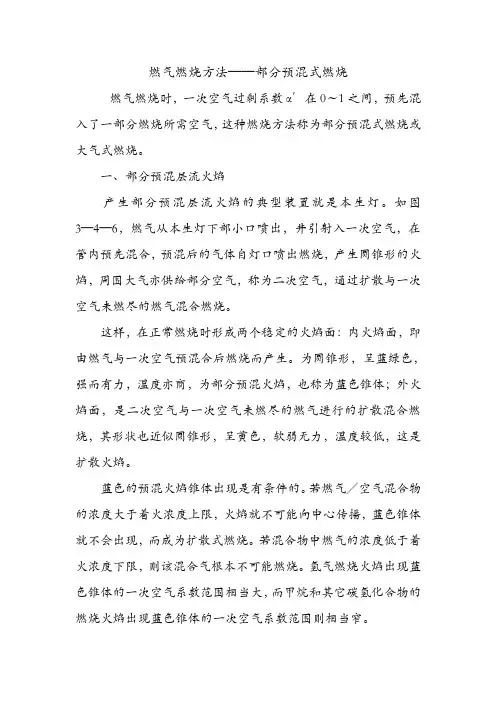 燃气燃烧方法——部分预混式燃烧.doc