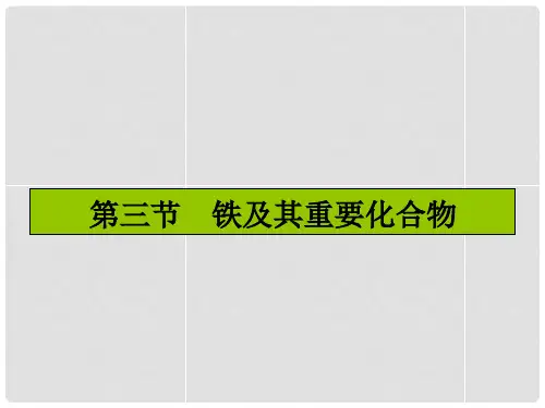 (新课标)高考化学一轮复习 3.3铁及其重要化合物课件 新人教版
