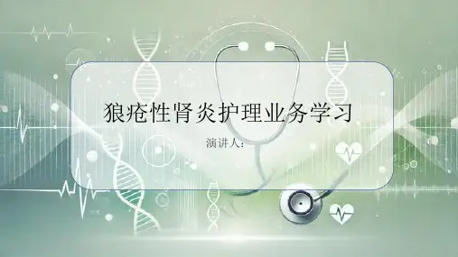 狼疮性肾炎护理业务学习课件