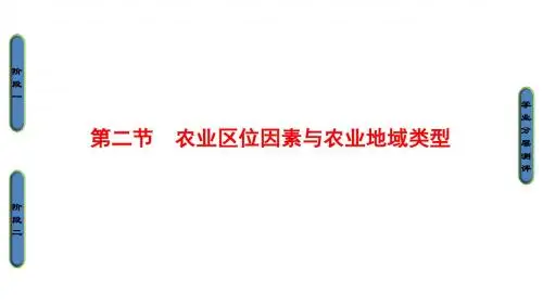 高中地理湘教版必修2课件：第3章 第2节 农业区位因素与农业地域类型