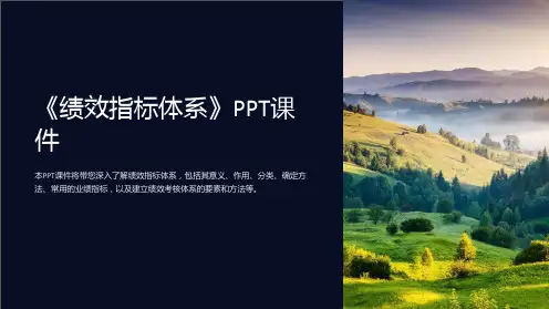 《绩效指标体系》课件
