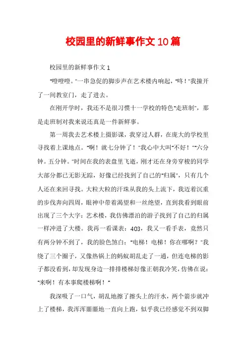 校园里的新鲜事作文10篇
