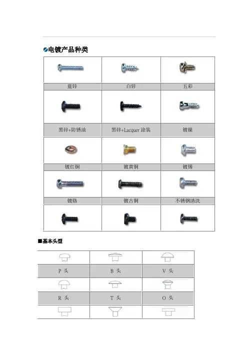 螺丝标准及孔径