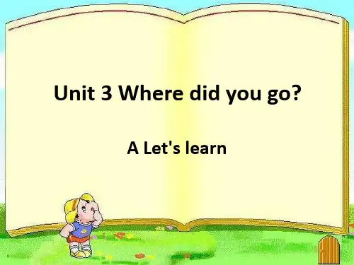 人教PEP版小学六年级下册英语课件 Unit 3 Where did you go (7)