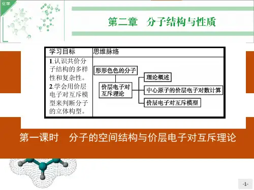 3.2.2.1分子的空间结构与价层电子对互斥理论全解