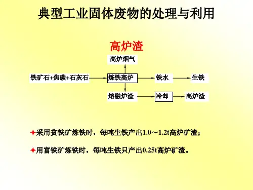 典型固体废物的处理与利用高炉渣、钢渣和赤泥工业废物的利用