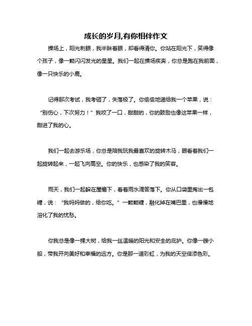 成长的岁月,有你相伴作文