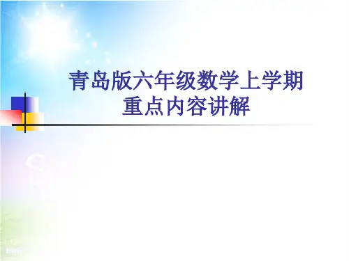 青岛版六年级数学上册重点内容讲解PPT