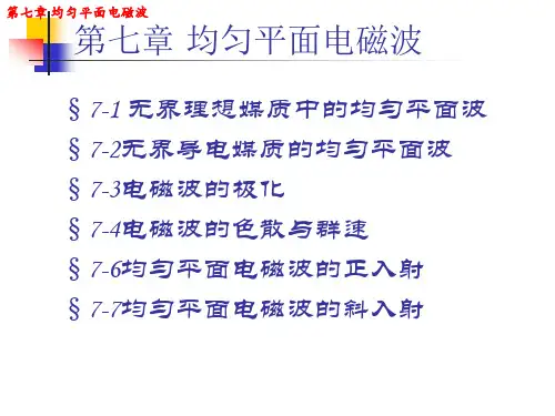 第七章 均匀平面电磁波