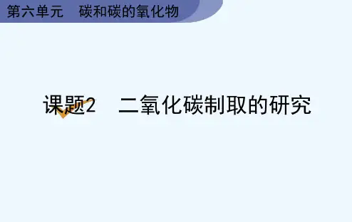 人教版九年级上册化学《第6单元 碳和碳的氧化物 课题2 课题2 二氧化碳制取的研究》课件