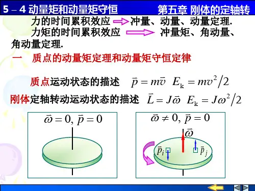 大学物理Ⅰ动量矩和动量矩守恒定律