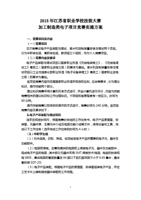 单片机与电子比赛规则