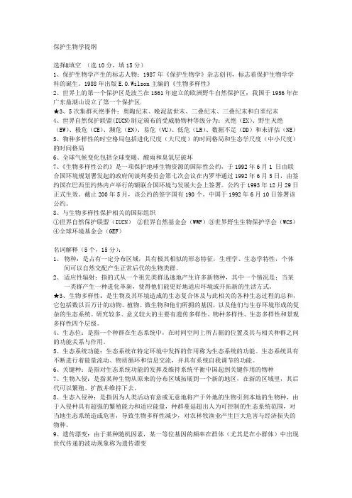 2019保护生物学