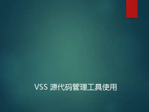 VSS 源代码管理工具使用