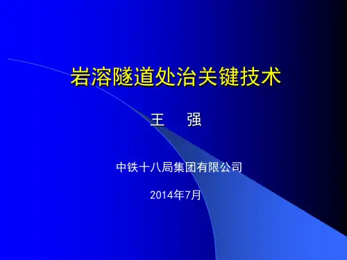 隧道岩溶处治关键技术