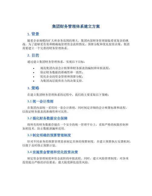 集团财务管理体系建立方案