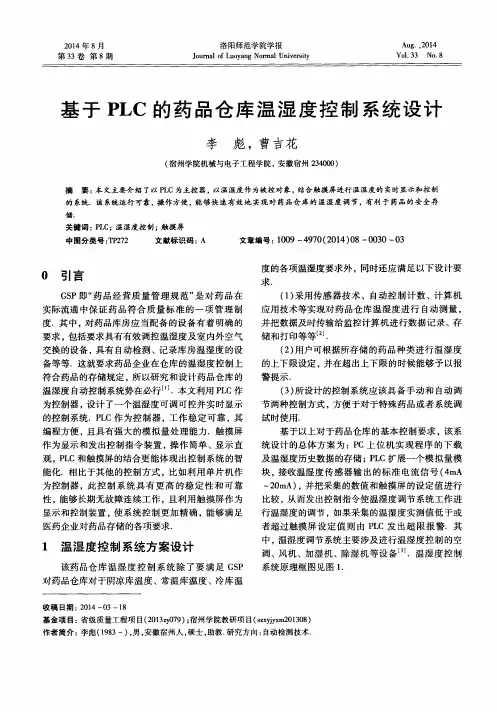 基于PLC的药品仓库温湿度控制系统设计