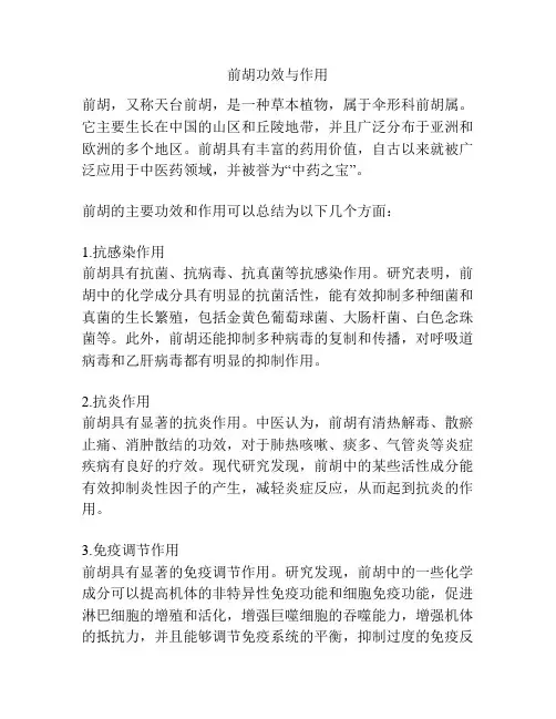 前胡功效与作用