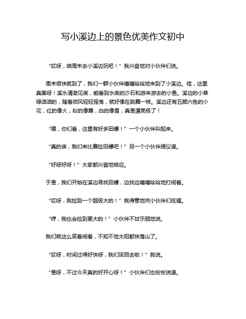 写小溪边上的景色优美作文初中