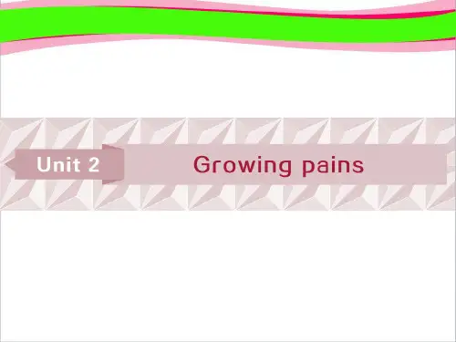 必修1 Unit 2 Growing pains最新高考英语(译林牛津版)教材复习课件