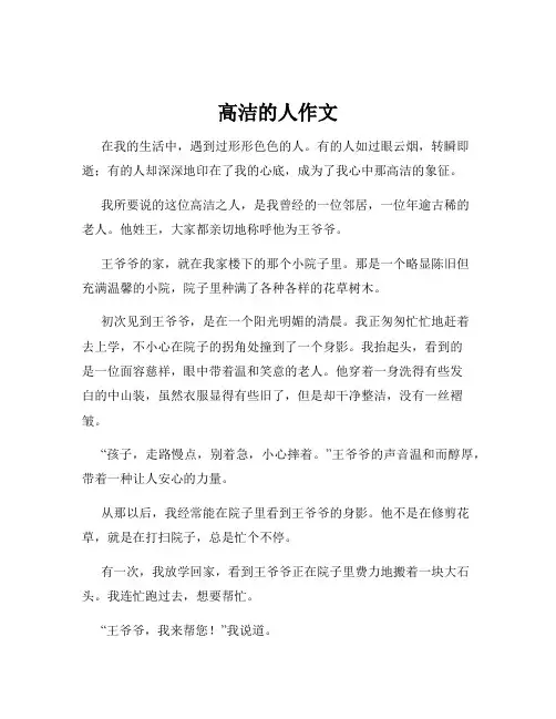 高洁的人作文