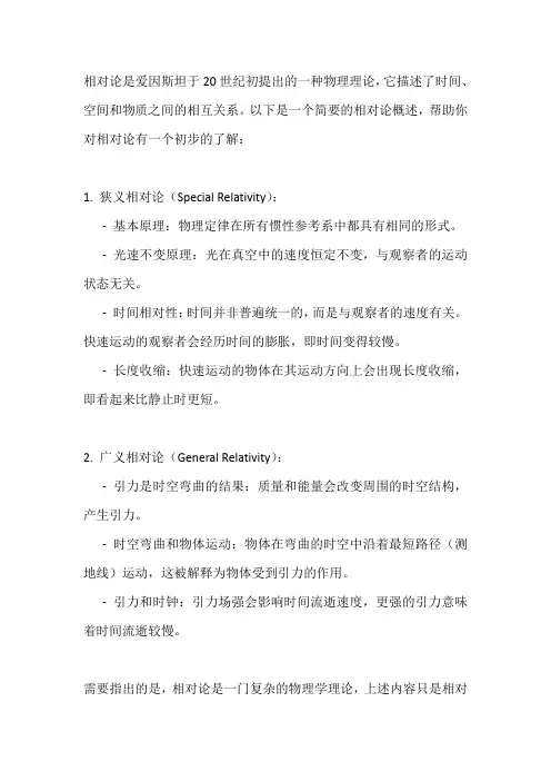 一小时读懂相对论