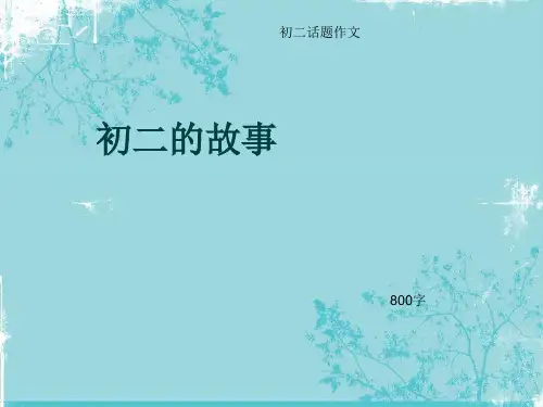 初二话题作文《初二的故事》800字(总11页PPT)