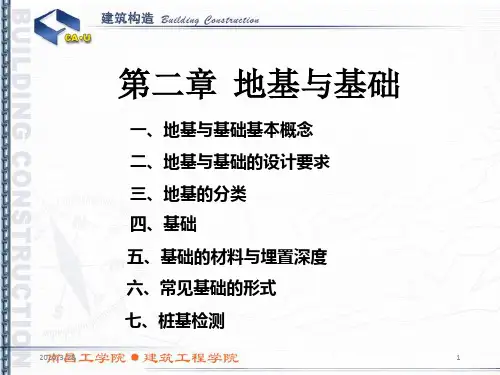 建筑构造第二讲——地基与基础PPT课件