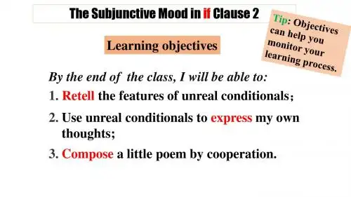 外研版高中英语Book 6 Module 6 Grammar---虚拟语气教学课件共20张PPT