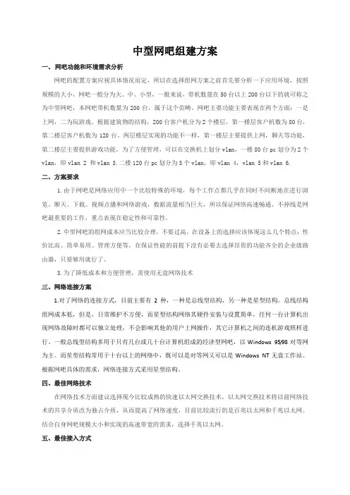 网吧方案