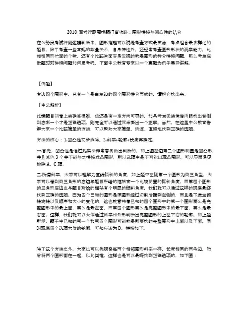 2018国考行测图推题扫盲攻略：图形拼接与凹凸性的结合