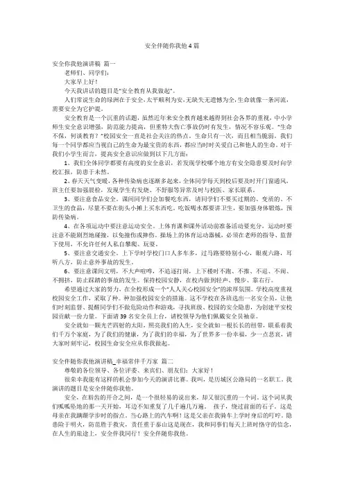 安全伴随你我他4篇