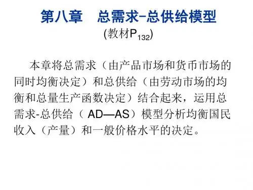 第八章总需求-总供给模型