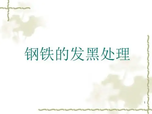 钢铁的发黑处理ppt课件