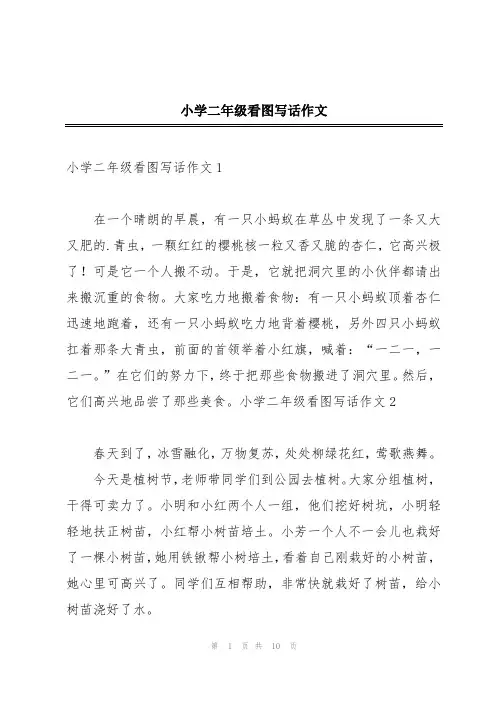小学二年级看图写话作文