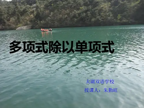多项式除以单项式课件