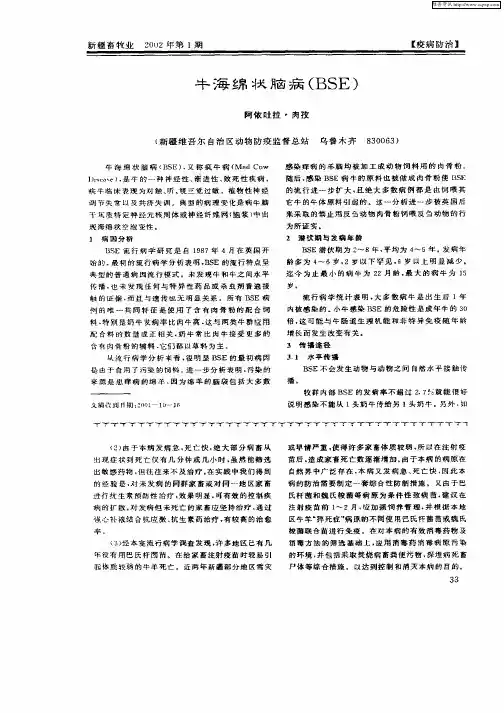 牛海绵状脑病(BSE)