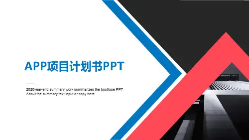 app项目计划书ppt